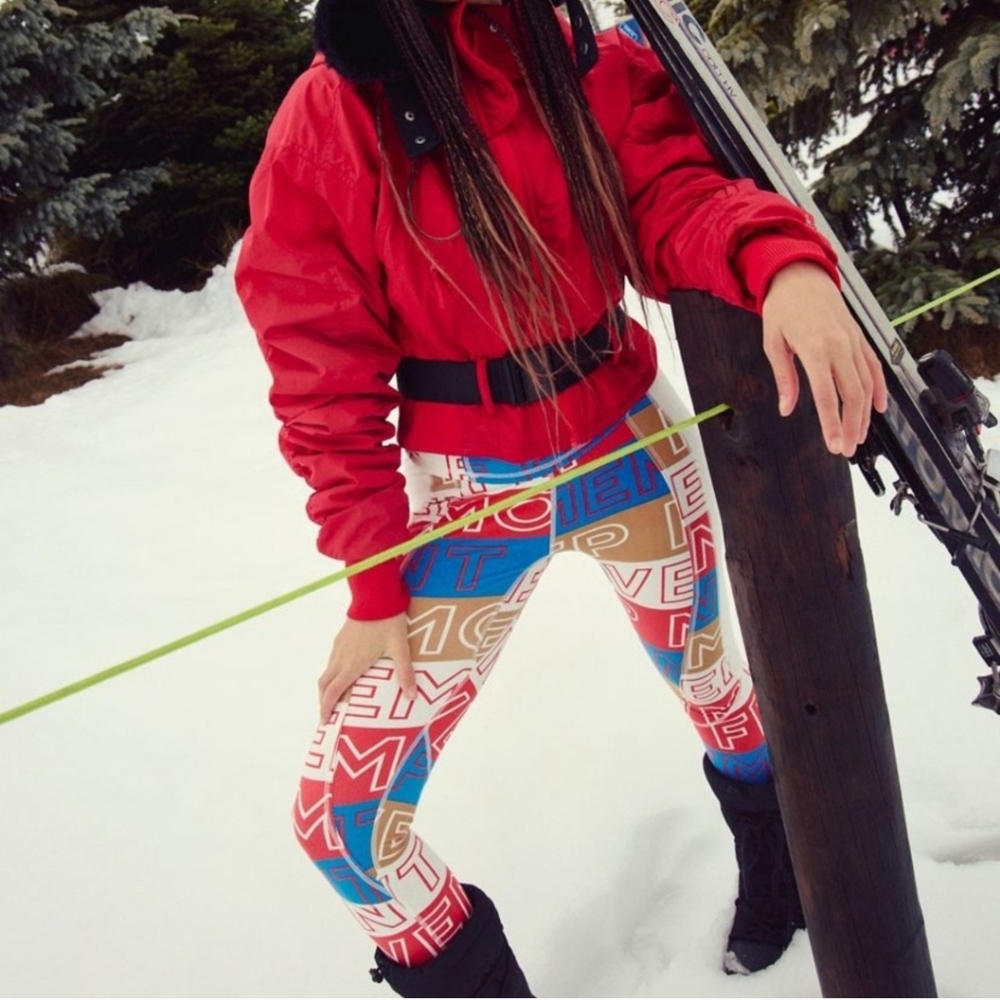 Free People Movement Dawn To Dusk Printed Base Layer Leggings NWT - Picture 2 of 4